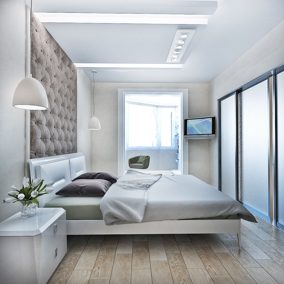 Светлая квартира, AbcDesign AbcDesign Minimalist bedroom