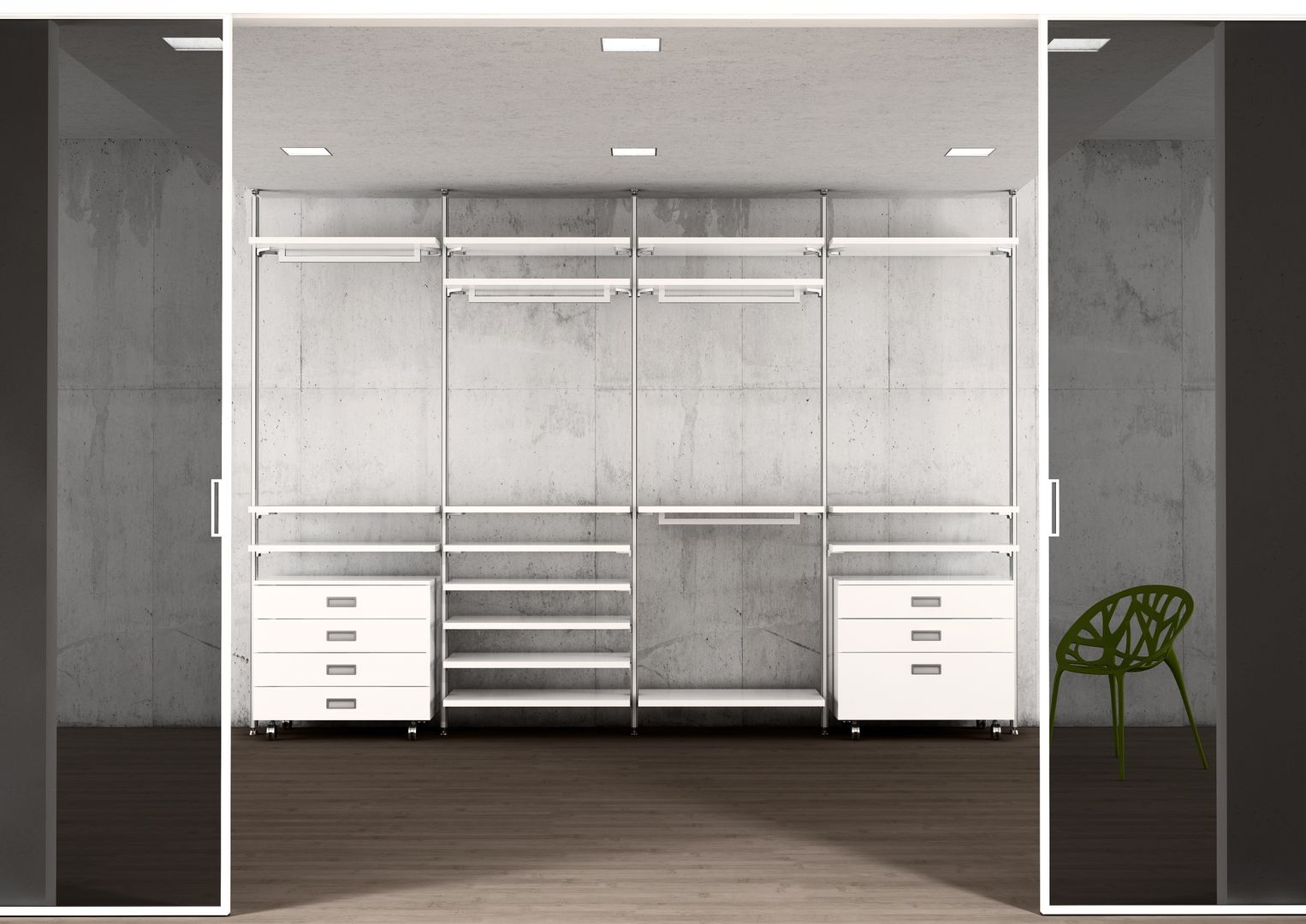 Porte e Pareti Scorrevoli in vetro e alluminio per interni di valore..., EPHROD Italia by Alustar S.r.l. EPHROD Italia by Alustar S.r.l. Modern style bedroom Wardrobes & closets