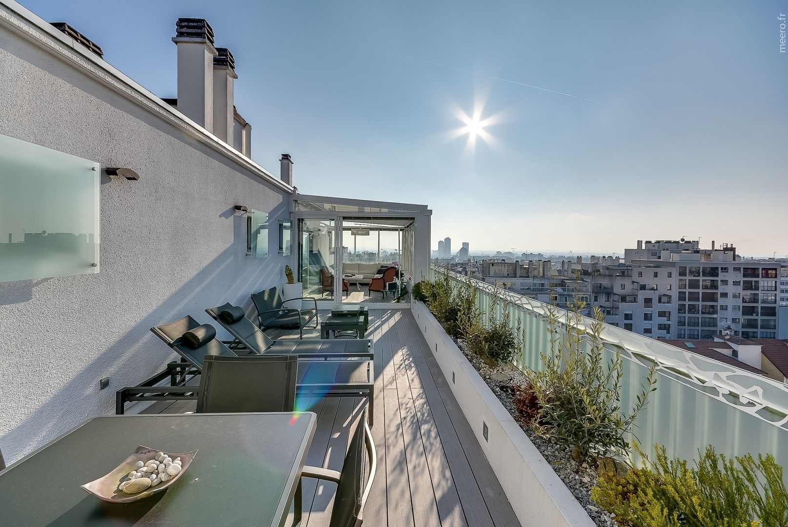 Loft à Paris, Meero Meero Modern balcony, veranda & terrace