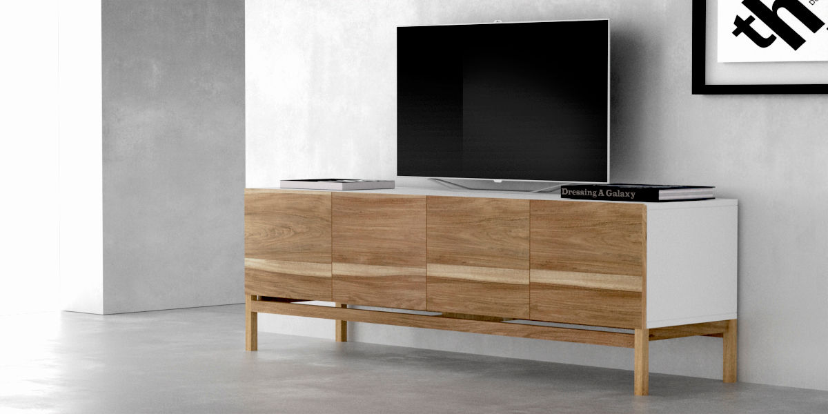 Muebles contemporanes, Forma muebles Forma muebles Modern living room Solid Wood Multicolored TV stands & cabinets