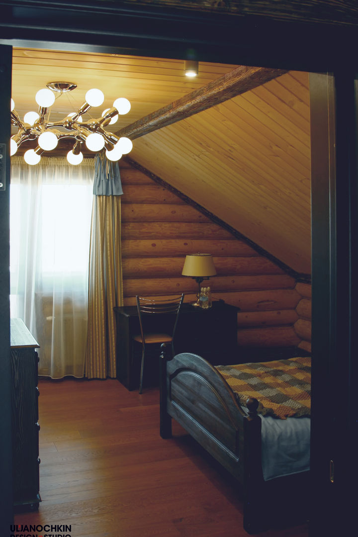 Деревянный дом , ULJANOCHKIN DESIGN*STUDIO ULJANOCHKIN DESIGN*STUDIO Country style bedroom