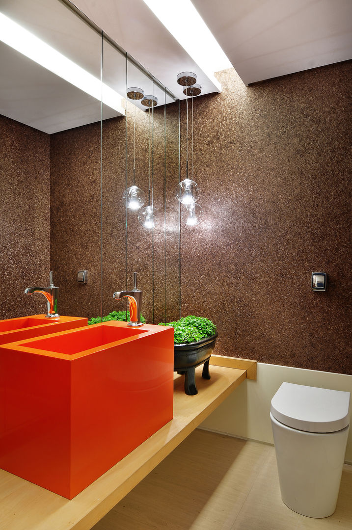 Lavabo Thaisa Camargo Arquitetura e Interiores Casas de banho modernas