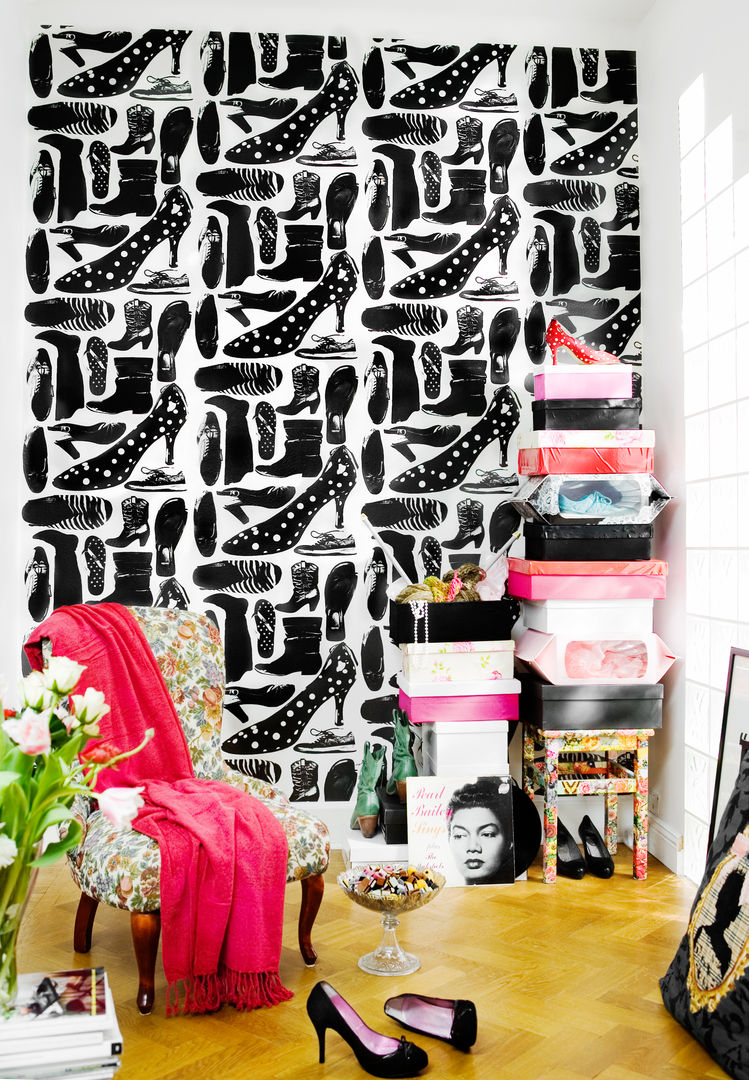 Svärmor wallpaper Studio Lisa Bengtsson Paredes y pisos de estilo moderno Papeles pintados