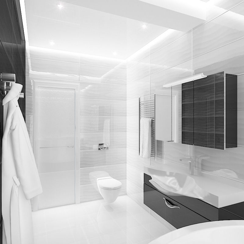 Трехкомнатная квартира в элитном жилом комплексе, Design Rules Design Rules Minimalist style bathroom