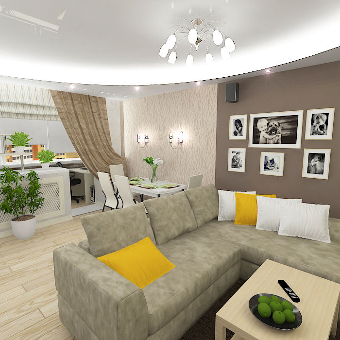 Трехкомнатная квартира, Design Rules Design Rules Living room