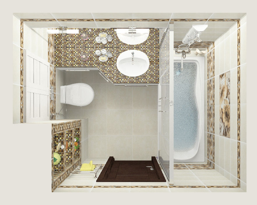 Трехкомнатная квартира, Design Rules Design Rules Eclectic style bathroom