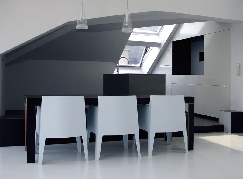 flat, bergnerdesign bergnerdesign Modern kitchen