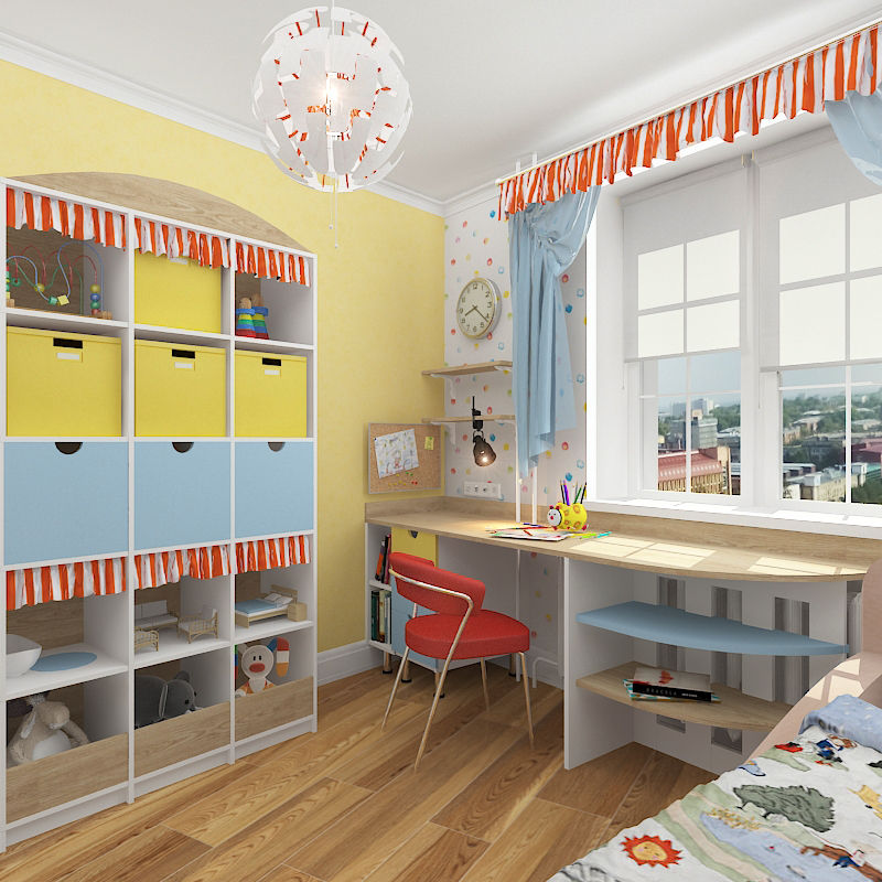 Трехкомнатная квартира, Design Rules Design Rules Mediterranean style nursery/kids room