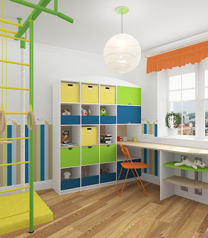 Трехкомнатная квартира, Design Rules Design Rules Mediterranean style nursery/kids room
