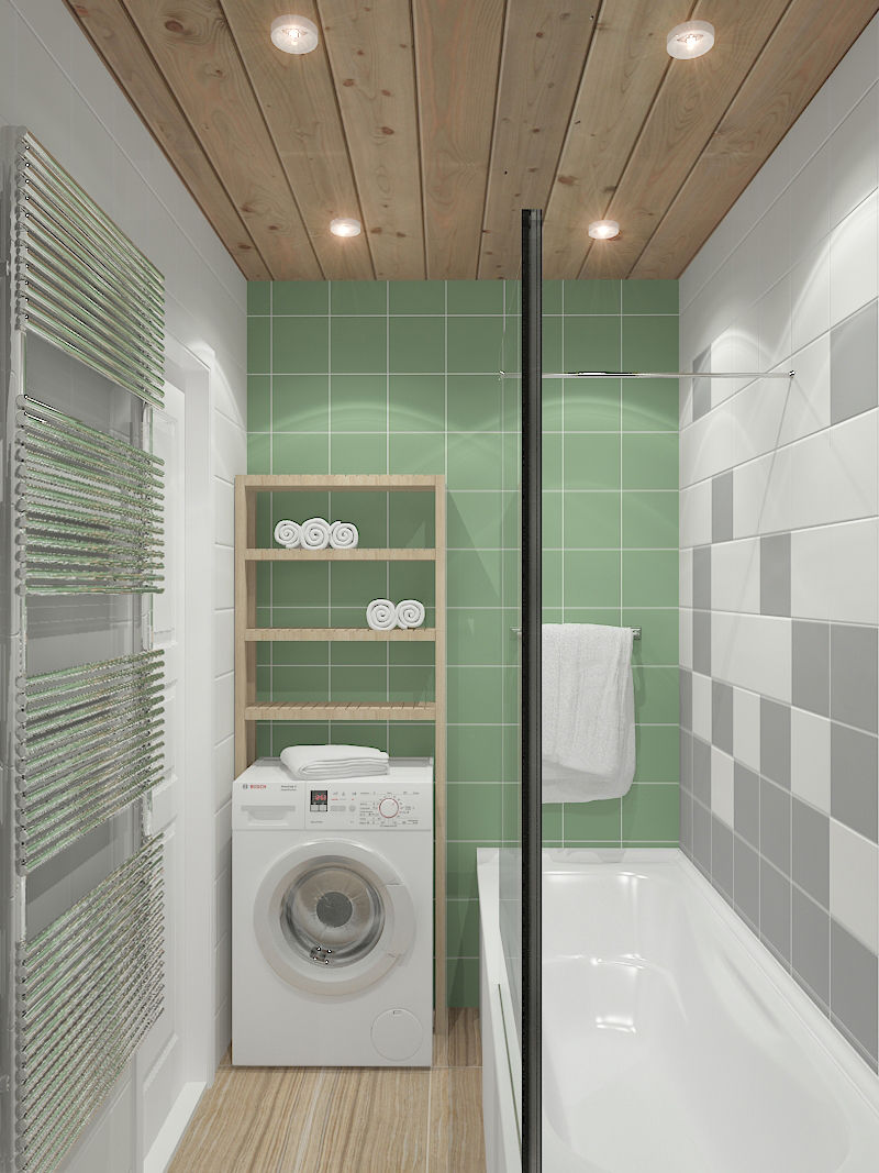 Трехкомнатная квартира, Design Rules Design Rules Mediterranean style bathrooms