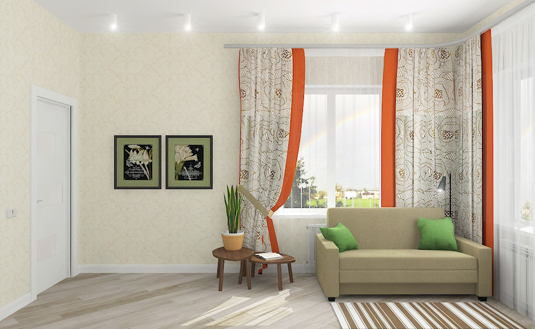 Компактный загородный дом, Design Rules Design Rules Living room