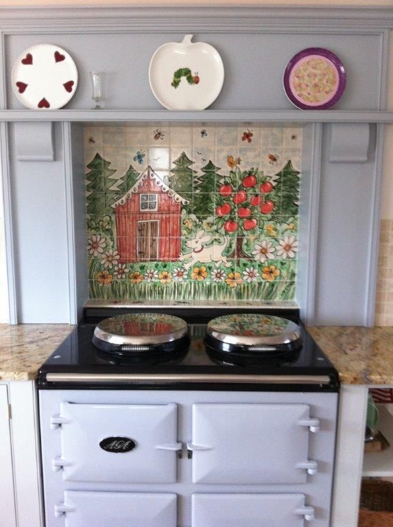 Tile murals, Kate Glanville Kate Glanville 廚房 配件與布織品