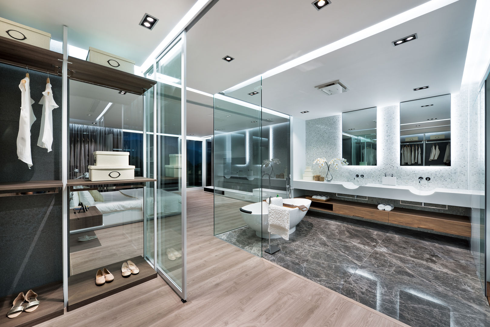 Magazine editorial - House in Sai Kung by Millimeter, Millimeter Interior Design Limited Millimeter Interior Design Limited Modern style bathrooms