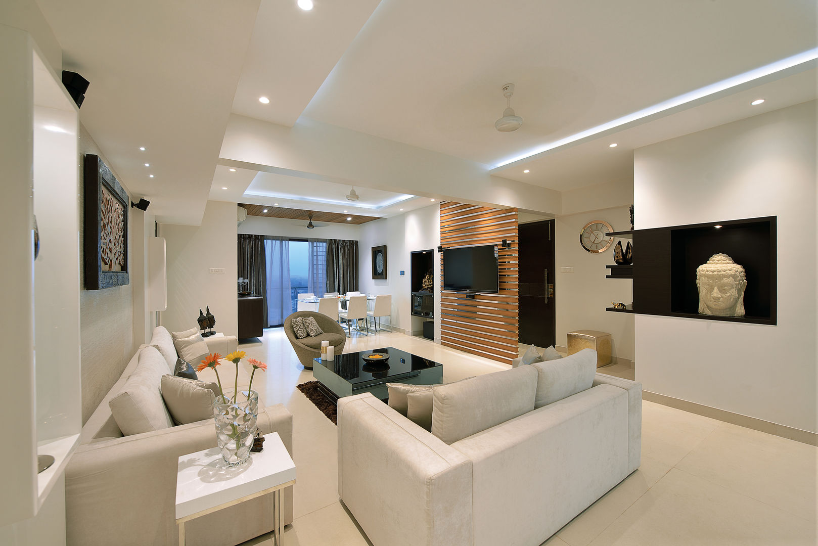 Tranquil House, Milind Pai - Architects & Interior Designers Milind Pai - Architects & Interior Designers Moderne Wohnzimmer