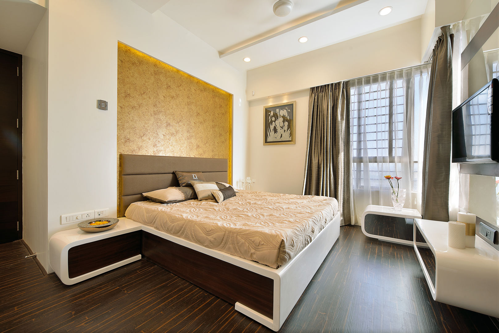 Tranquil House, Milind Pai - Architects & Interior Designers Milind Pai - Architects & Interior Designers Modern style bedroom