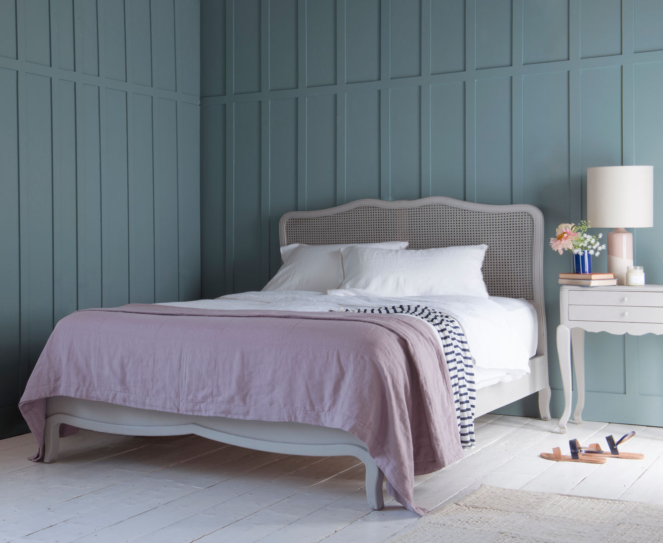 Margot bed in scuffed grey Loaf Modern style bedroom Wood Wood effect Beds & headboards