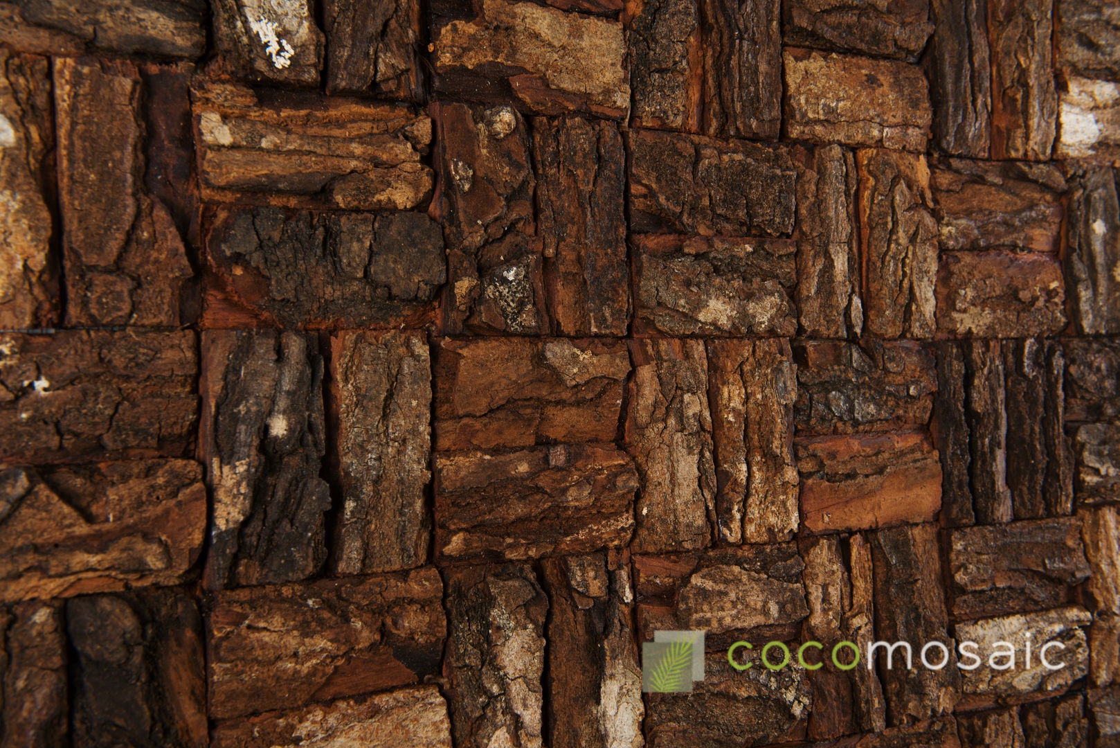 Cocomosaic | Wooden Bark Large, Nature at home Nature at home جدران أغطية الجدران والأرضيات