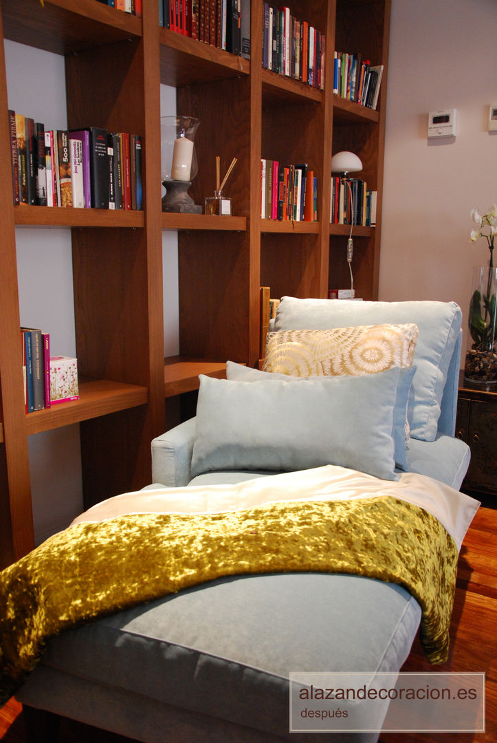 Vivienda en Madrid, ALAZÁN DECORACIÓN ALAZÁN DECORACIÓN 客廳 布織品 Amber/Gold