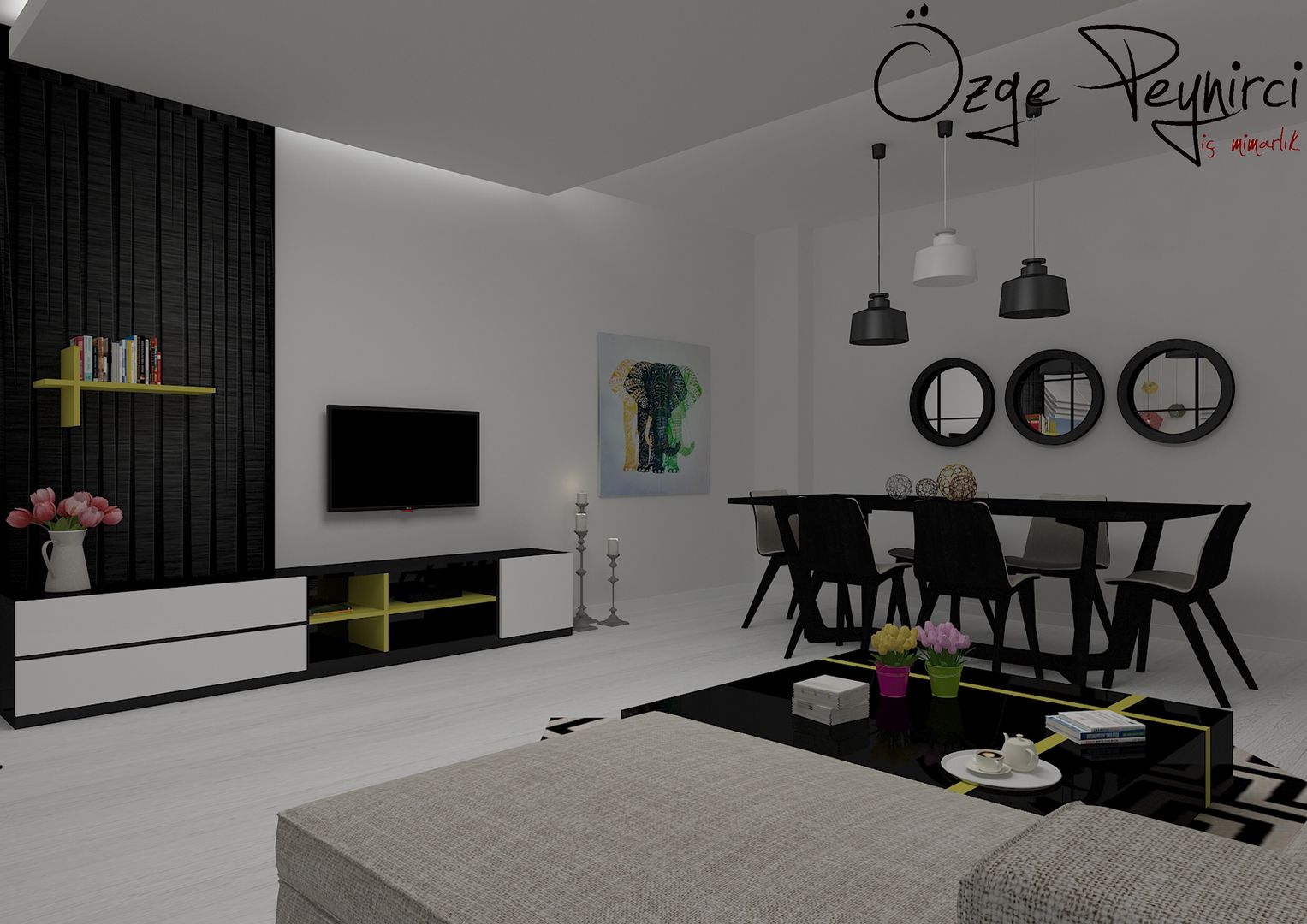 homify غرفة المعيشة خزانات التلفزيون الجانبية