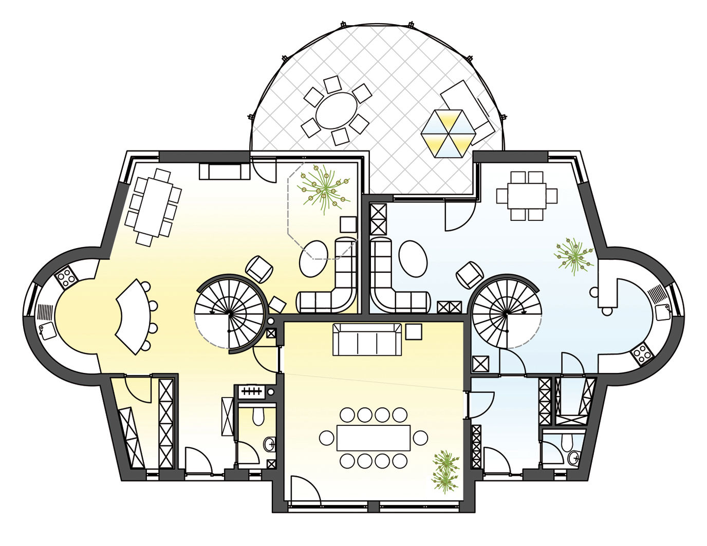 Mehrfamilienhaus mit Büro, Architekturbüro Martin Raffelt Architekturbüro Martin Raffelt 现代客厅設計點子、靈感 & 圖片