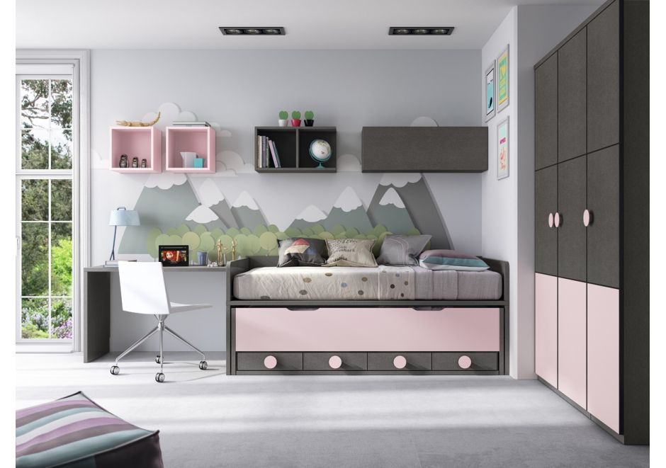 JUVENILES, MUEBLES OYAGA MUEBLES OYAGA Modern Çocuk Odası Yatak & Beşikler