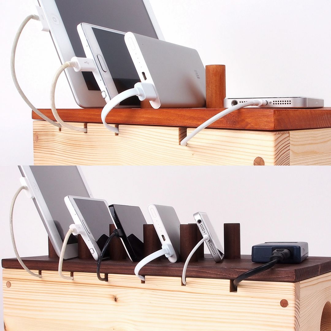 멀티탭 정리함 (Charging Station), Orange Wood Orange Wood