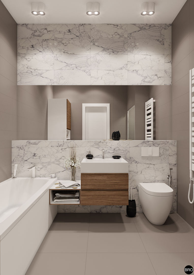 3-к квартира для молодой семьи, BRO Design Studio BRO Design Studio Minimalist style bathroom