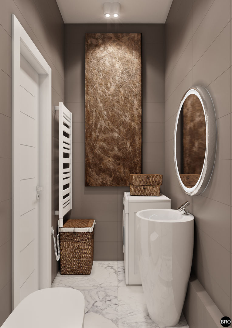 3-к квартира для молодой семьи, BRO Design Studio BRO Design Studio Minimalist style bathroom