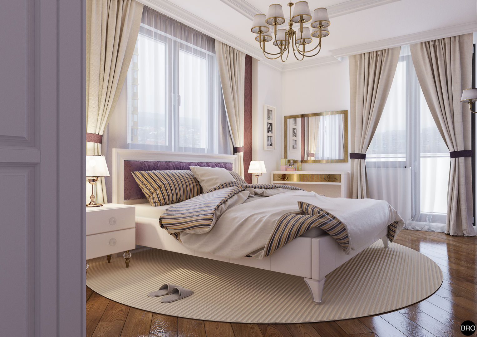 1-к квартира в ЖК "Park Avenue", BRO Design Studio BRO Design Studio Chambre classique