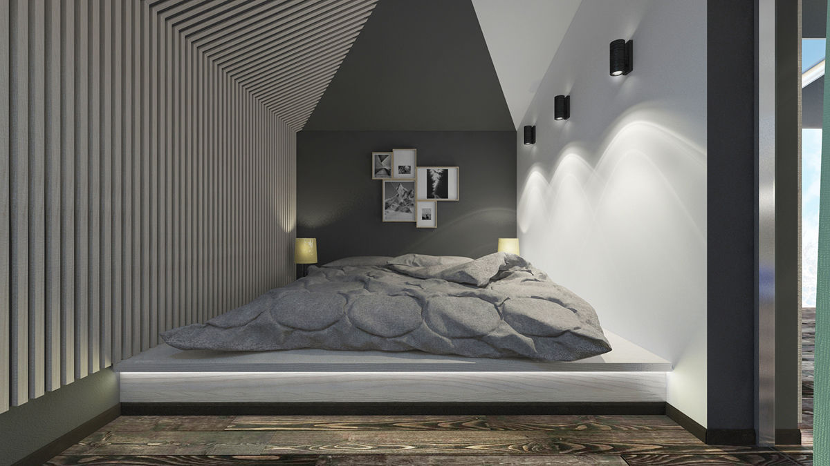 Мансарда 0024, Архитектурная мастерская "SOWA" Архитектурная мастерская 'SOWA' Minimalist bedroom