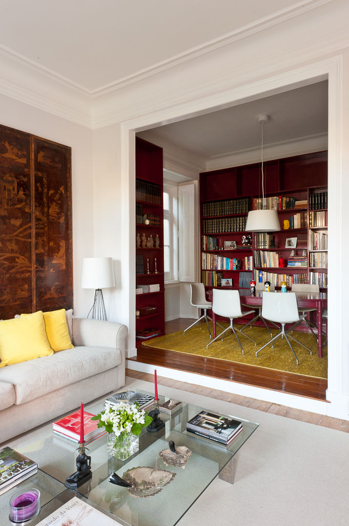 PIED-À-TERRE, Lisboa, LAVRADIO DESIGN LAVRADIO DESIGN 모던스타일 거실