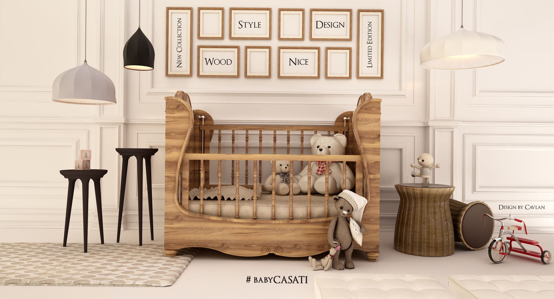 new curve bebek odası, babyCASATI babyCASATI Recámaras infantiles rurales Madera Acabado en madera Camas y cunas