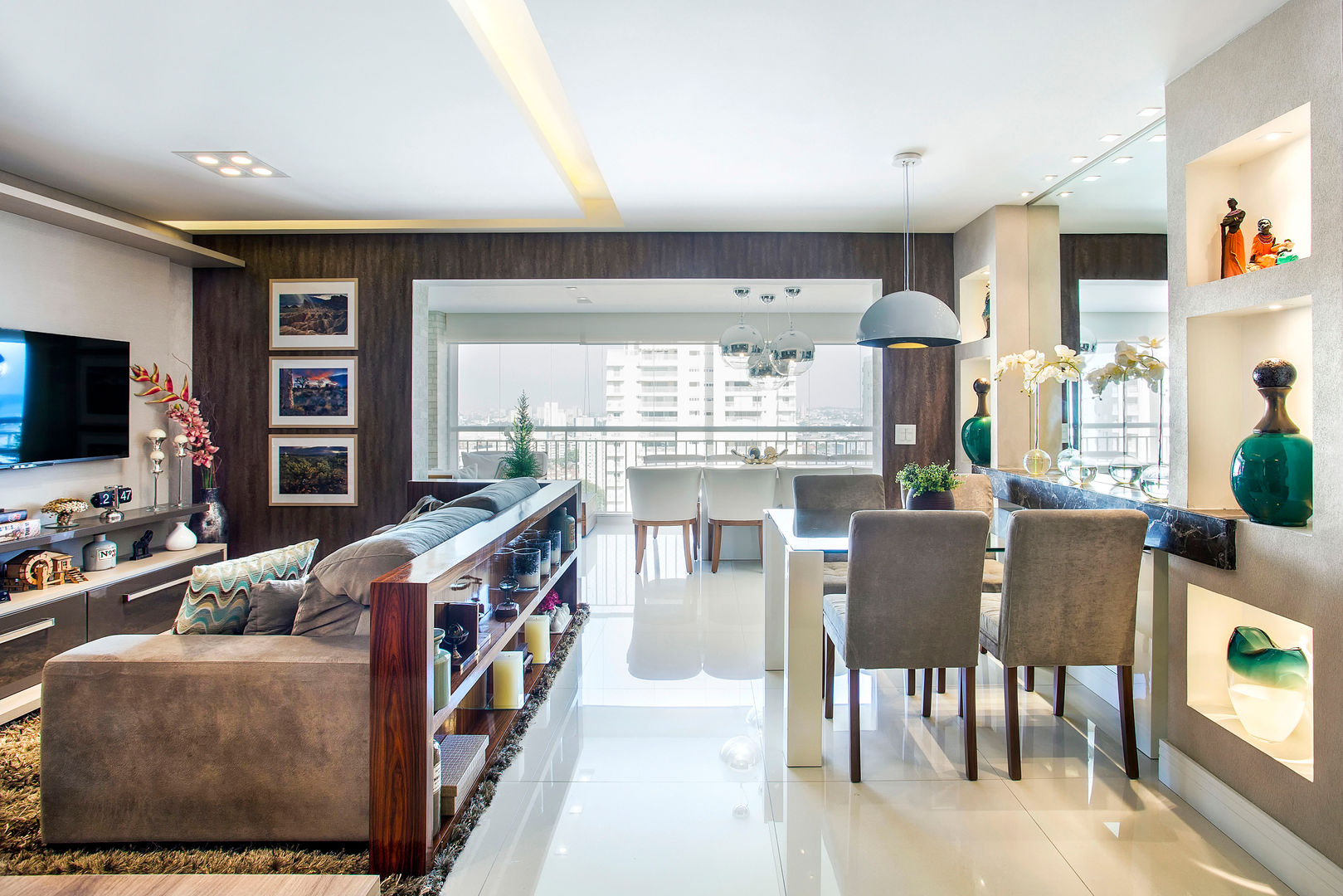 Ambientes Integrados Adriana Pierantoni Arquitetura & Design Living room