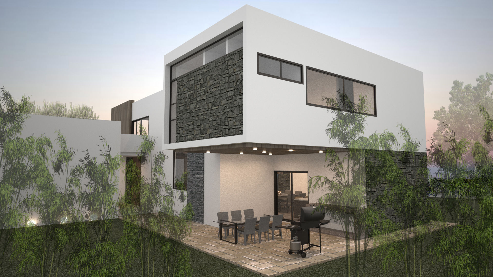 Fachada Poniente. homify Casas de estilo moderno