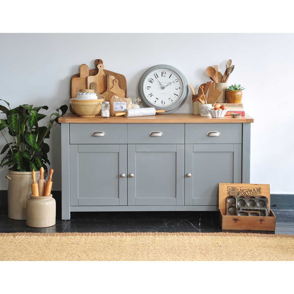 Florence Grey 3 Door Sideboard The Cotswold Company Country style dining room Wood Wood effect