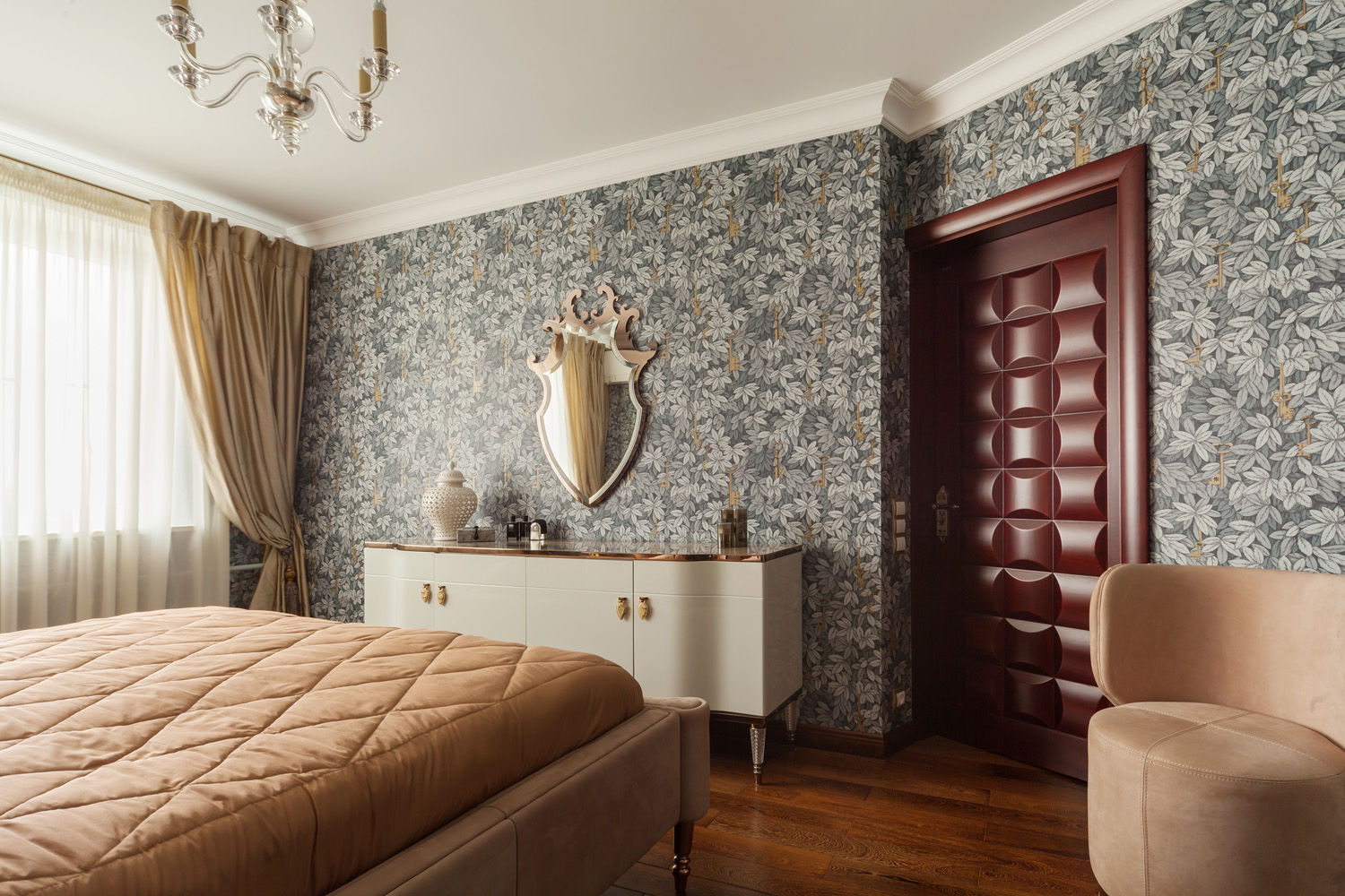 Квартира в Москве 106 кв. м., MM-STUDIO MM-STUDIO Eclectic style bedroom