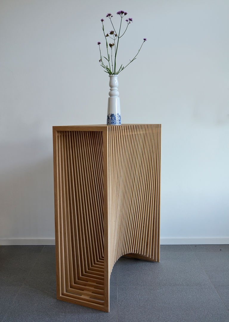 Lattenmeubel, meubelmakerij mertens meubelmakerij mertens Minimalistische woonkamers Hout Hout Salon- & bijzettafels