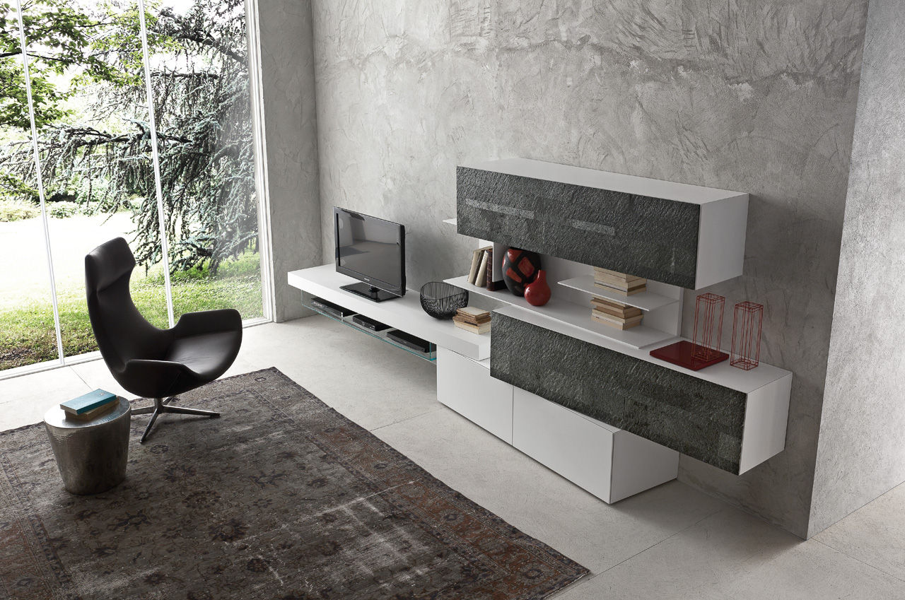 InclinART, Presotto Industrie Mobili spa Presotto Industrie Mobili spa Modern living room TV stands & cabinets