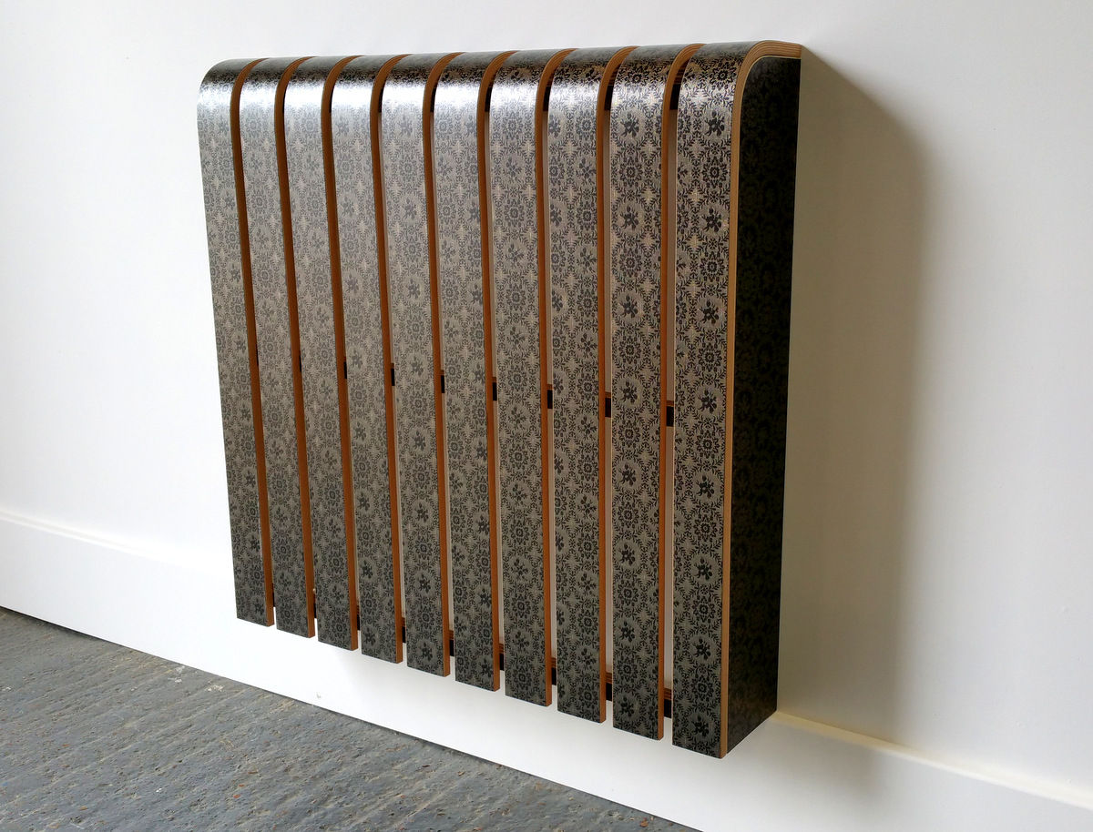 Fabric Covered Radiator Cover Cool Radiators? It’s Covered! Modern houses ٹیکسٹائل Amber/Gold Accessories & decoration