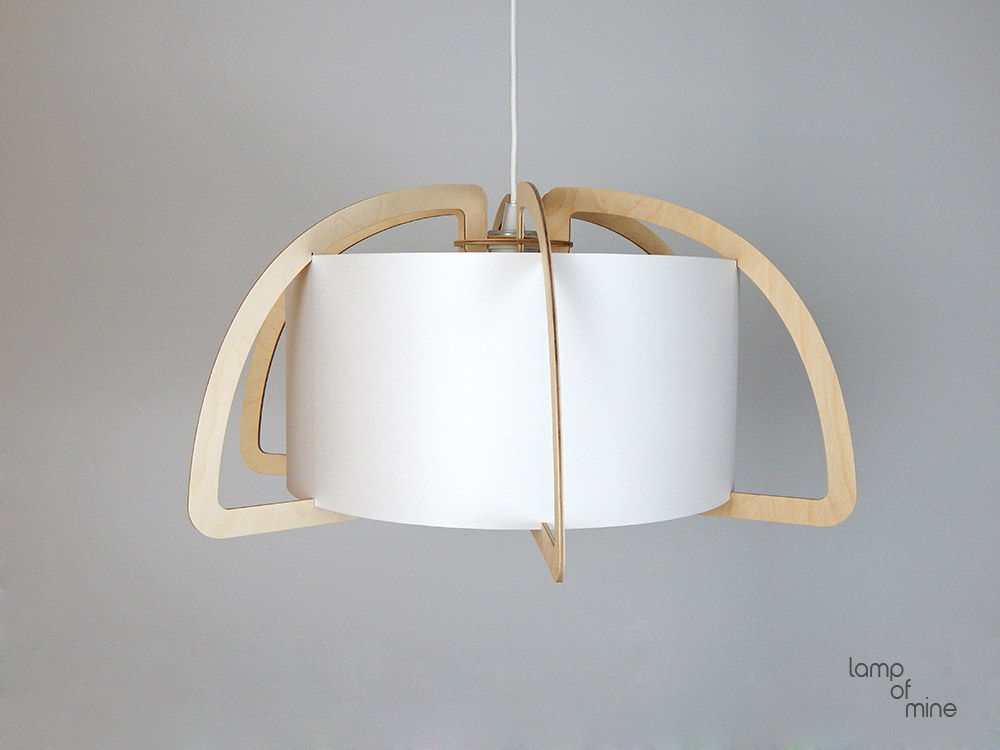 lom6 - Hängelampe Holz, lamp of mine lamp of mine الاسكندنافية، الممر، رواق، &، درج خشب Wood effect إضاءة