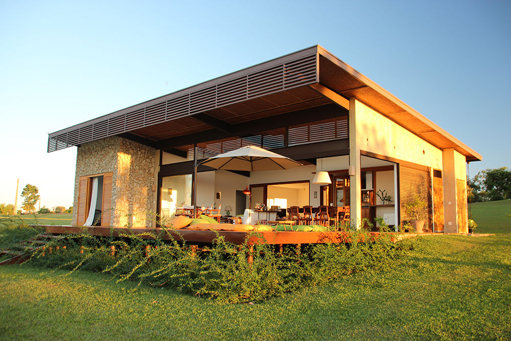 PROJETO CASA DA REPRESA, Ambienta Arquitetura Ambienta Arquitetura Country style houses