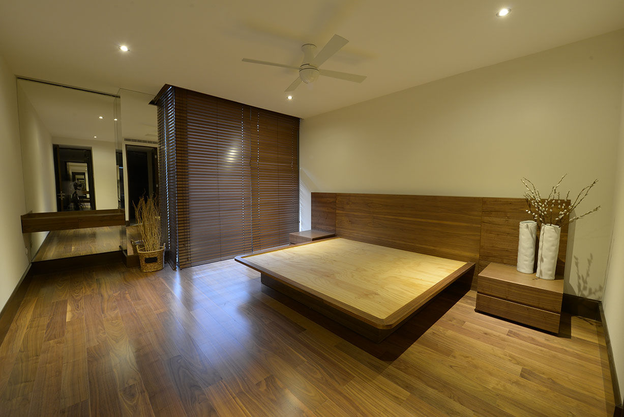 Recámara principal Estudio Tanguma Cuartos de estilo moderno Madera Acabado en madera