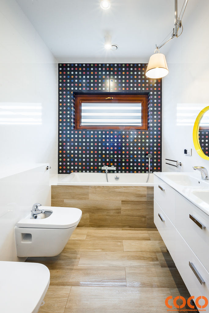 Dziecięca łazienka, COCO Pracownia projektowania wnętrz COCO Pracownia projektowania wnętrz Ванная комната в стиле модерн