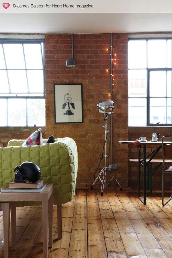 A Converted Warehouse in East London , Heart Home magazine Heart Home magazine Industrial style living room