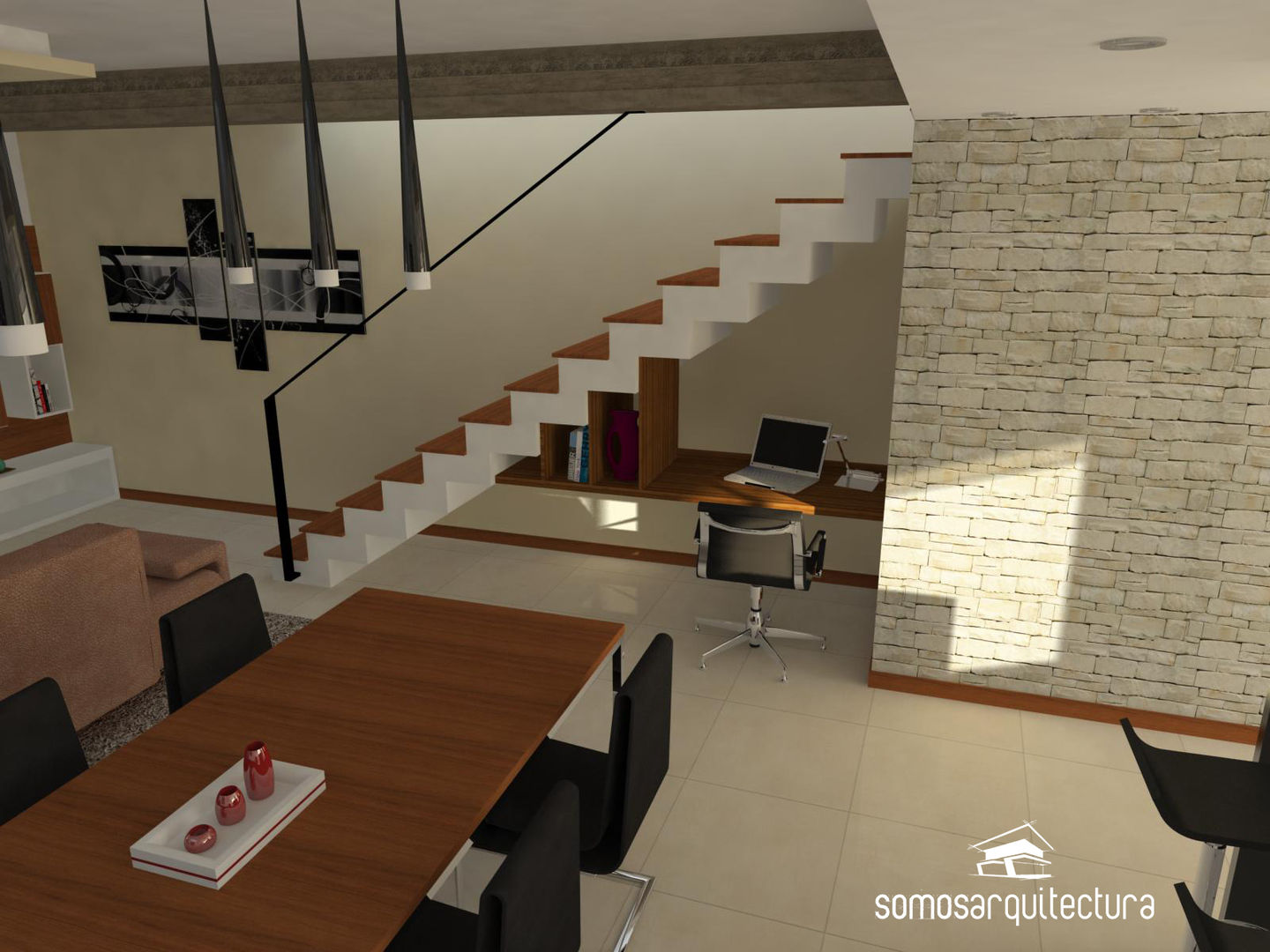 homify Modern Corridor, Hallway and Staircase