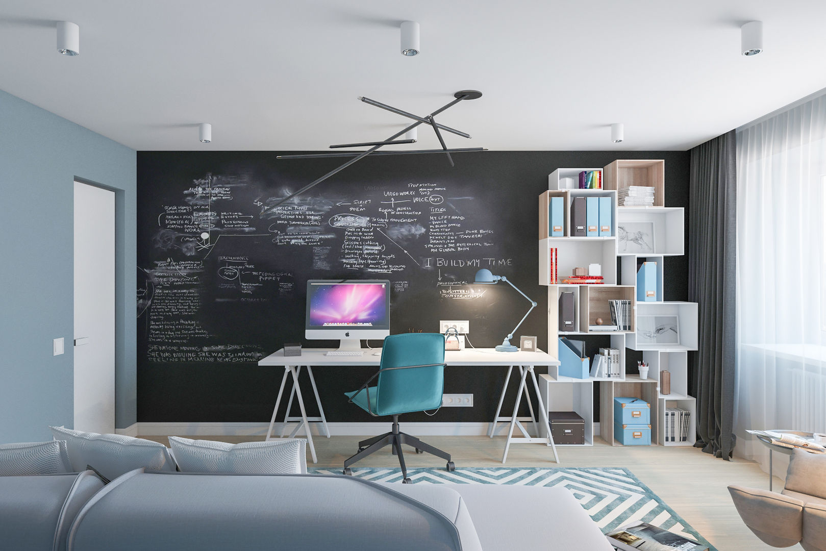 B. Apartments, Алена Булатая Алена Булатая Modern study/office