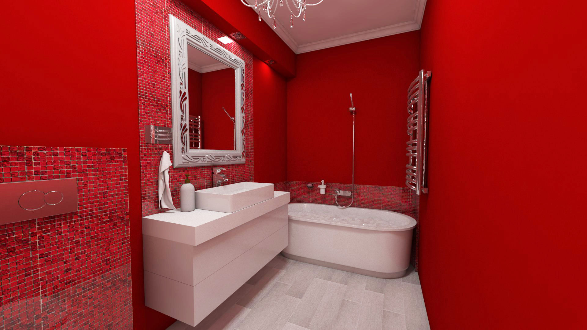 Projekt mieszkania w stylu glamour, Katarzyna Wnęk Katarzyna Wnęk Modern bathroom