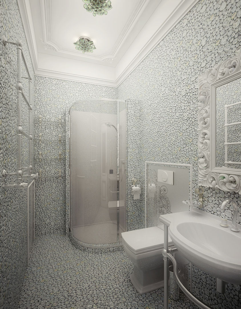 Проект 2х этажного коттеджа в стиле современная классика, Инна Михайская Инна Михайская Classic style bathroom