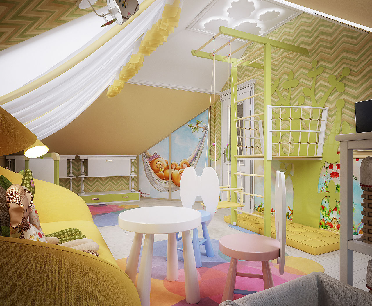 Проект 2х этажного коттеджа в стиле современная классика, Инна Михайская Инна Михайская クラシックデザインの 子供部屋