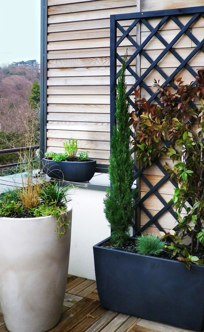 VERT PRINTEMPS | Une terrasse à l’abris des regards, Skéa Designer Skéa Designer ミニマルな 庭 竹 緑